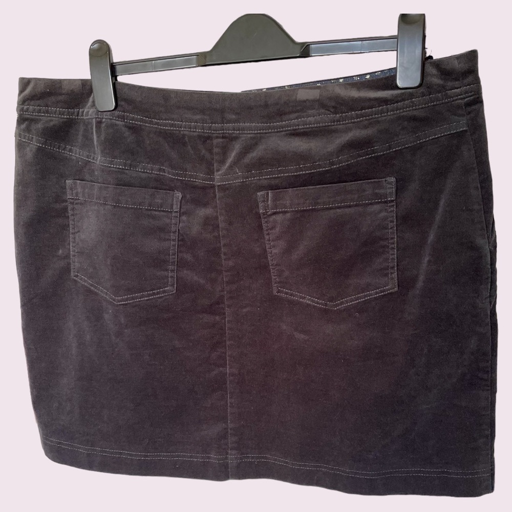 WHITE STUFF Moleskin Skirt Size 18 Dark Grey Mini Short - Picture 4 of 6